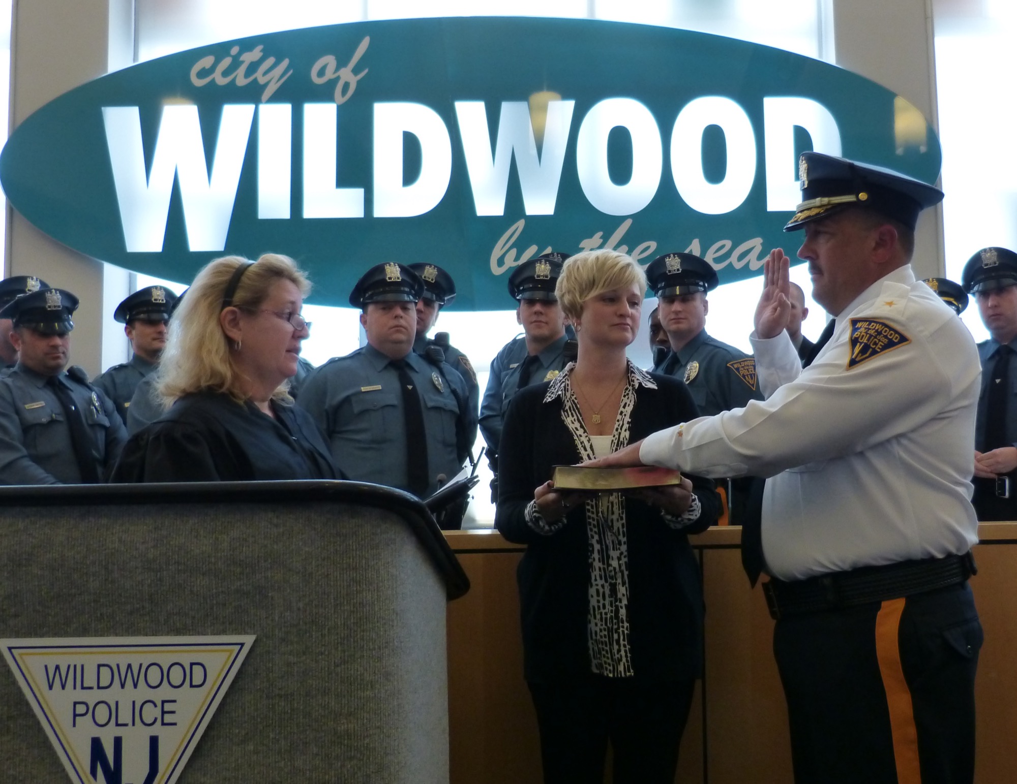 Wildwood Police Get New Chief Captain Lieutenant Seven Officers 0300