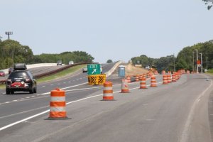 Getting off the northbound Garden State Parkway at the temporary Exit 9. This is the access to Stone Harbor Boulevard as well as the exit for Shell Bay Avenue. Photo was taken Aug. 6 at 12:55 p.m.