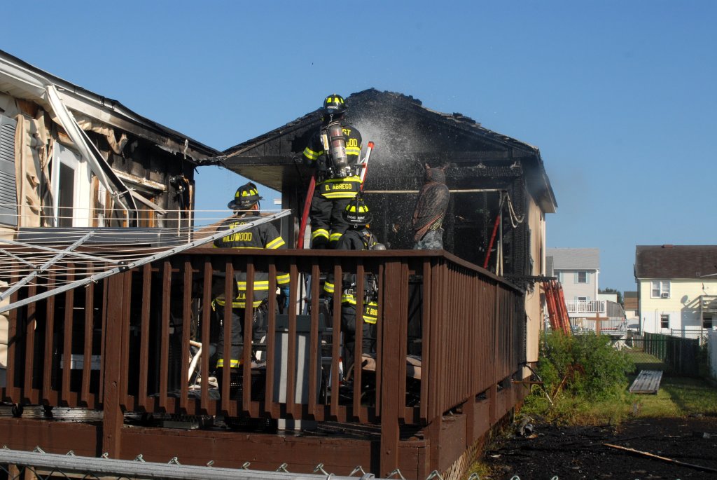 Firefighters Battle West Wildwood Blaze