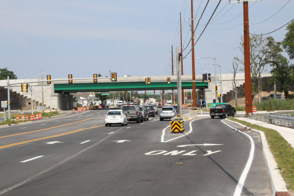 Traveling west on Stone Harbor Boulevard in Court House traffic uses Exit 10’s new northbound ramp July 29 at 11:18 a.m. 