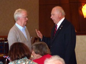 Freeholder Gerald Thornton congratulated volunteers at the 41st Annual RSVP Luncheon at the Golden Inn in Avalon.