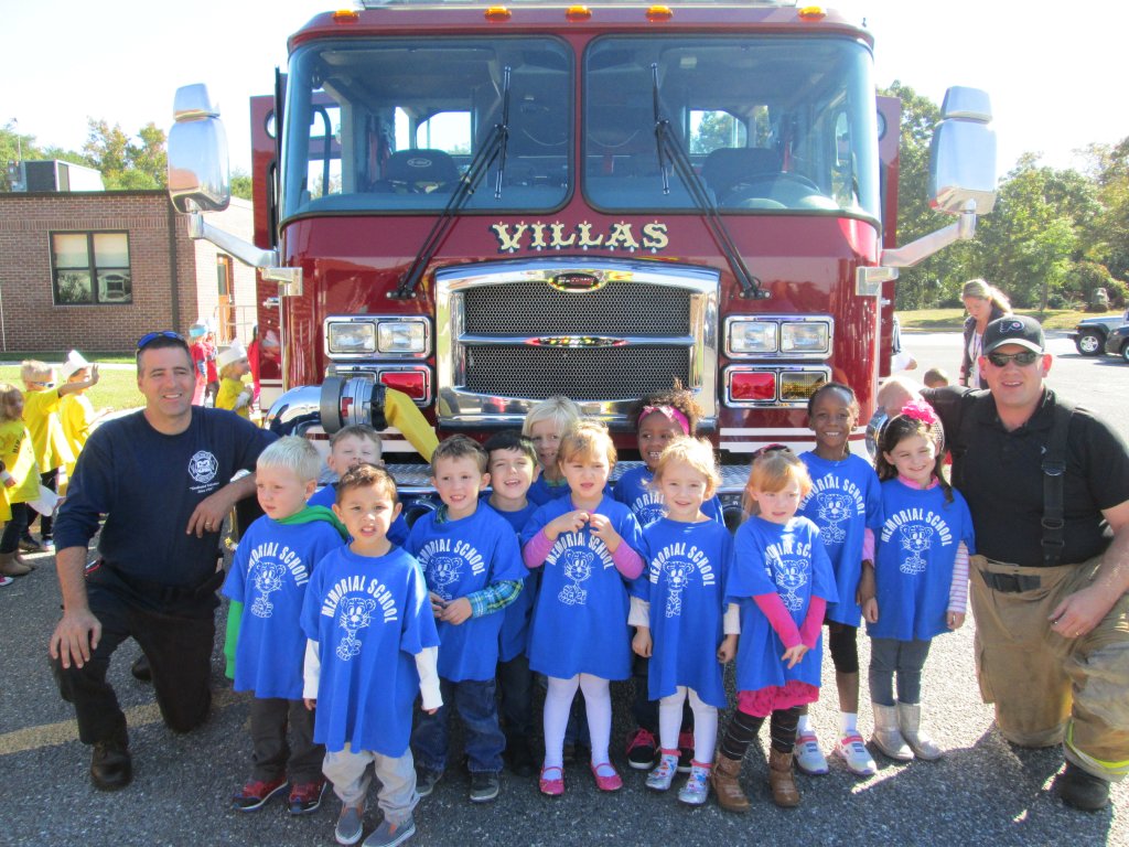 Members of local fire companies visited students at the David C. Douglass Veterans Memorial School for Fire Prevention Week.