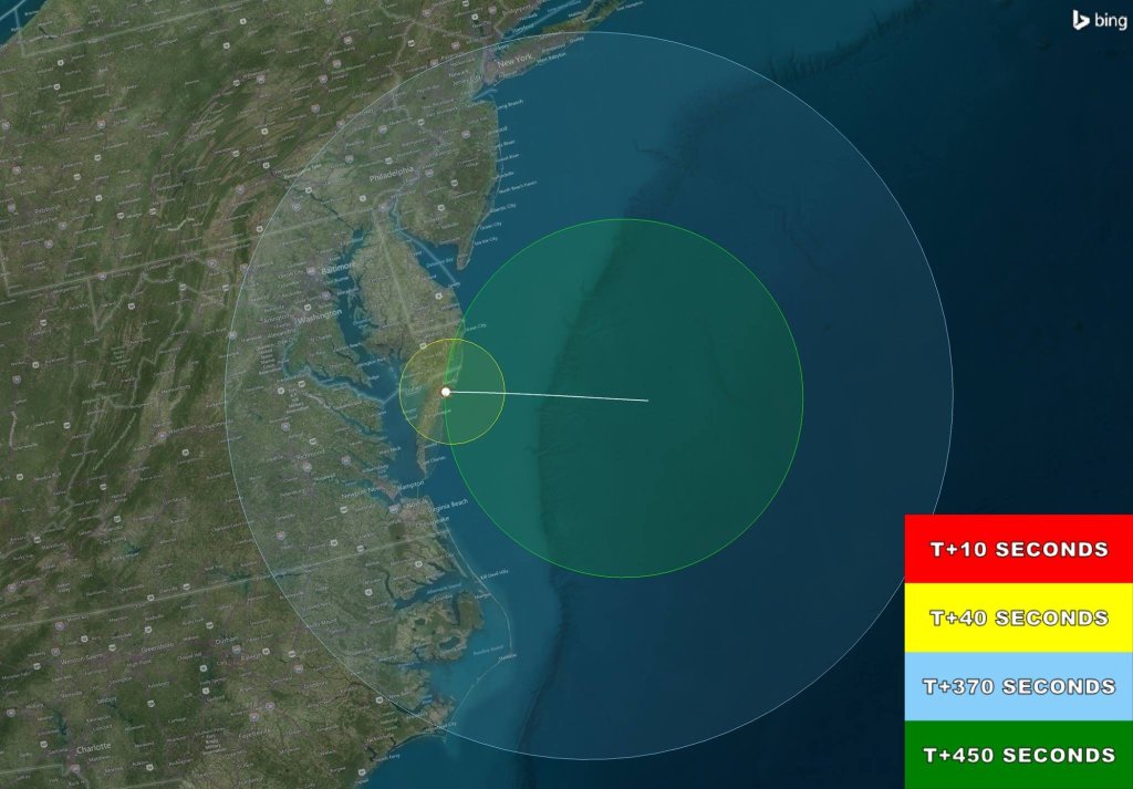 Where NASA anticipates the launch being visible