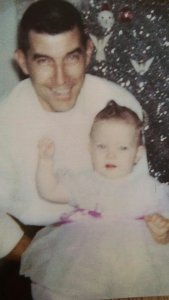 Dad (John Harry) and me. First Christmas.