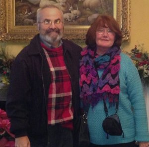 Steve and Norma Holler visiting the Governor's Mansion during the Christmas holiday two years ago.