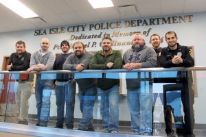 Shown sporting facial hair grown during "No Shave November" are several officers from the Sea Isle City Police Department. The funds they raised during the month will help Saint Jude Children’s Hospital.