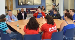 Atlantic Cape Community College students along with Dr. Peter Mora