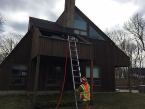 Firefighters Battle Chimney Fire