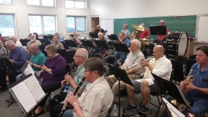 Members of the John Walter Cape Community Band practice weekly at Middle Township Elementary School No. 2. Anyone who plays an instrument can join at any time.