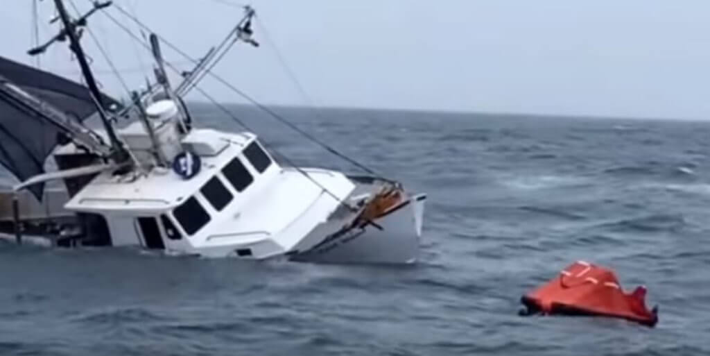 Three Scallopers Saved as Boat Sinks