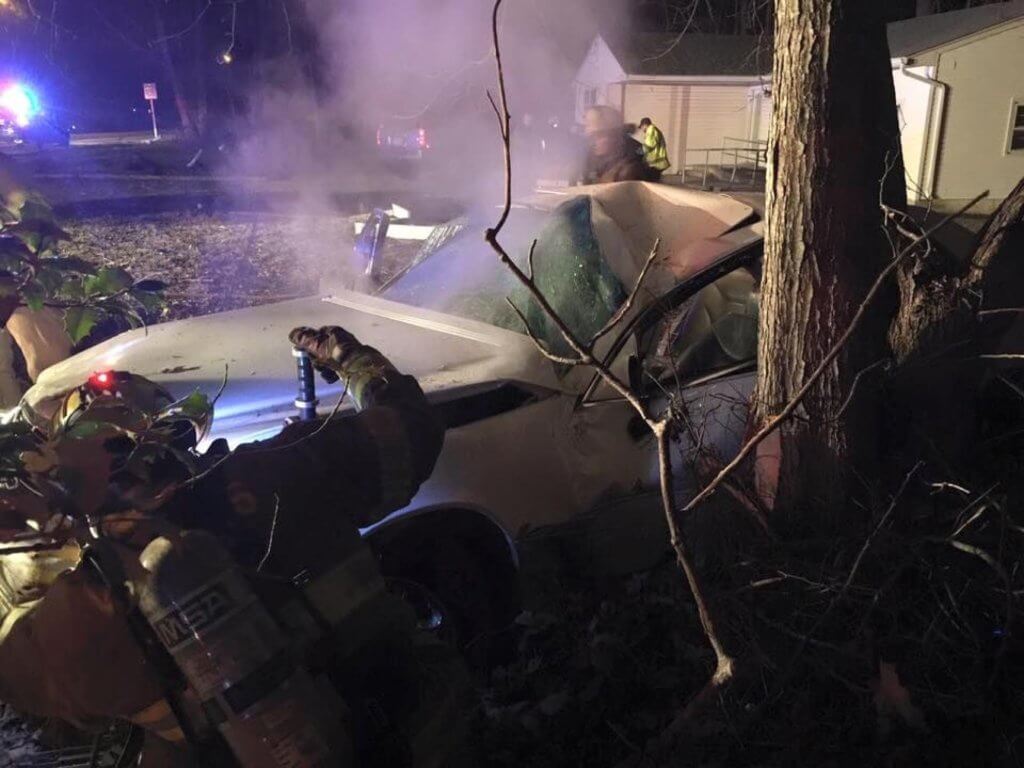 Officers Help Driver Crashed