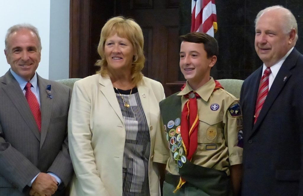 Troop 73 Life Scout Cameron Compare with freeholders