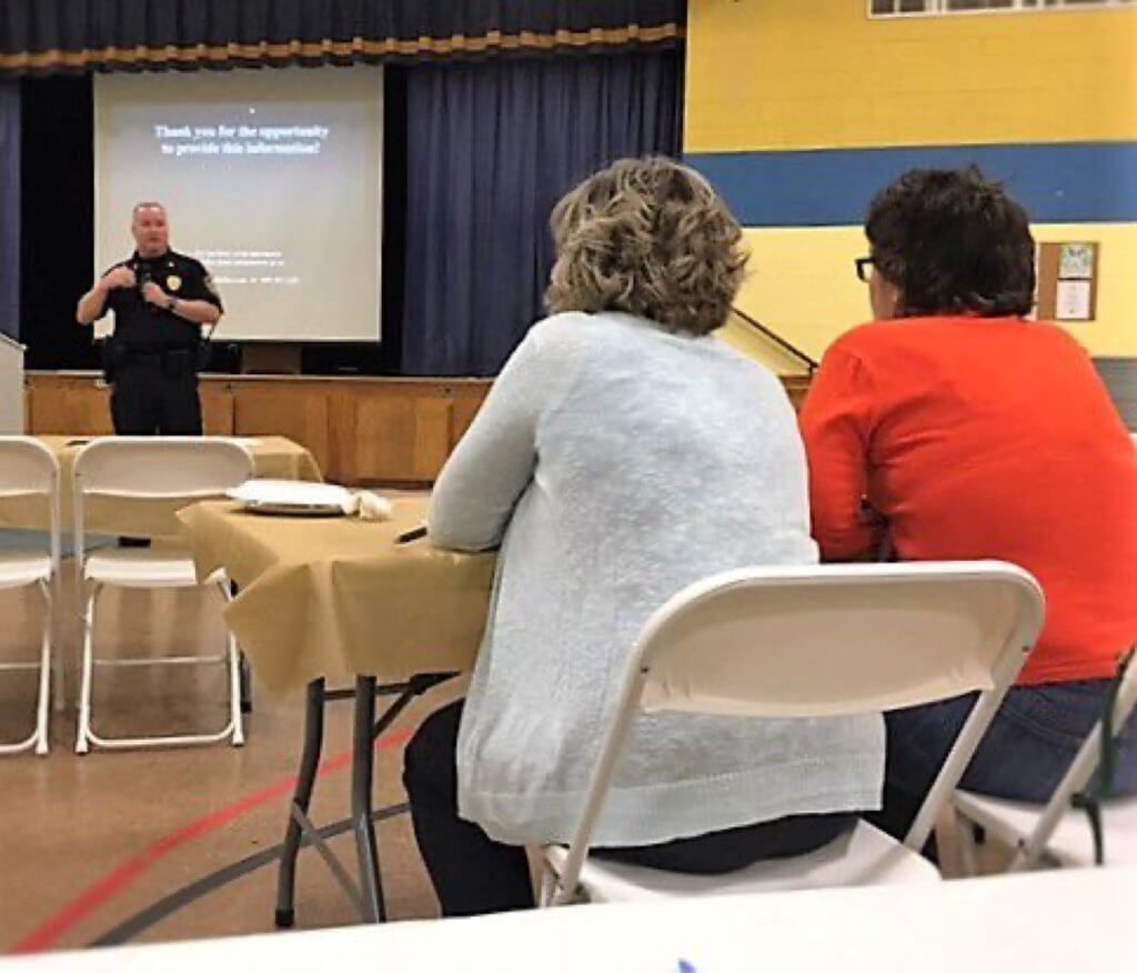 Sea Isle City Police Capt. Thomas McQuillen speaks at the "Sea Isle City Fights Heroin" presentation wanting to educate residents about the drug epidemic facing our community.