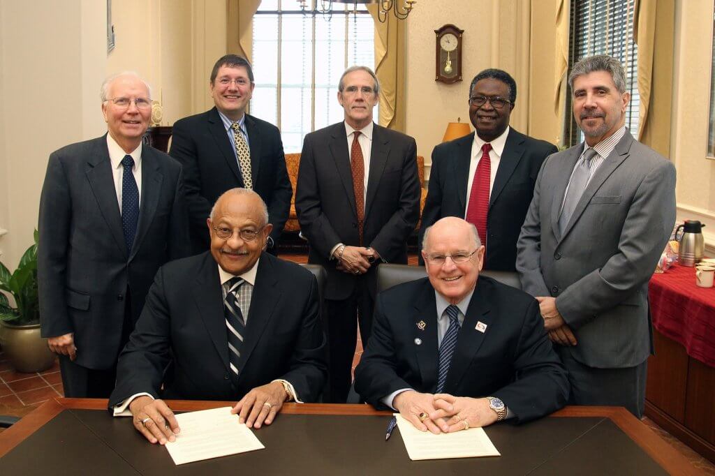 Seated from left:  George A. Pruitt