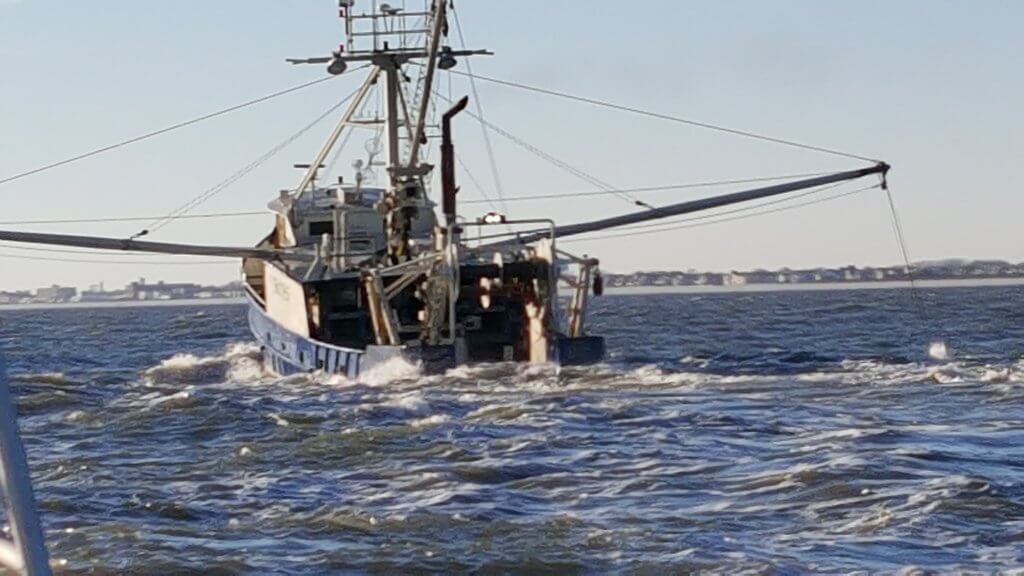 The fishing vessel Golden Nugget approaches Cape May Jan. 14. Multiple Coast Guard crews assisted the crew of the Golden Nugget after it started taking on water Jan. 13 approximately 80 miles east of Cape May. 