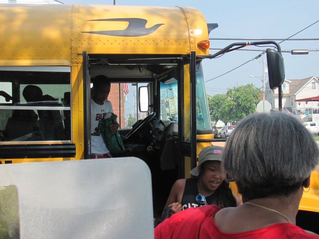 Children from Gesu School of Philadelphia arrive at the Children’s Fresh Air Home in North Wildwood.