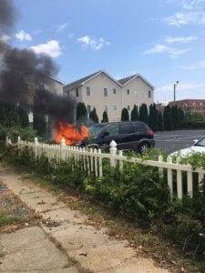 Officials Investigate Wildwood Car Fire