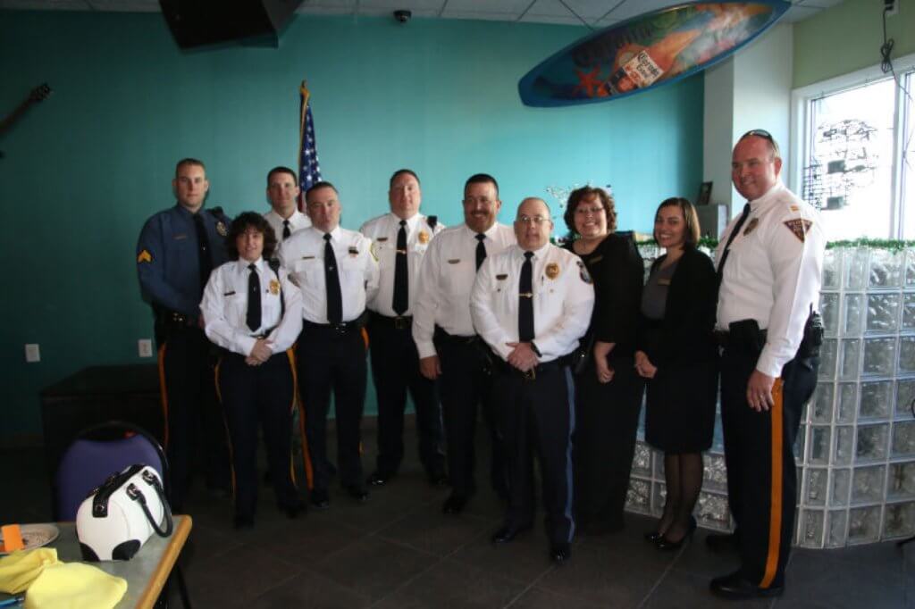 Group photo of Police Chiefs and officers