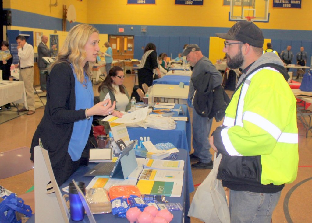 Sea Isle City Public Works employee Bryan Vandever spoke with Investment Representative Tara Benstead