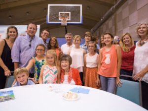 Pauline with some of her family at the Lighthouse Church party.