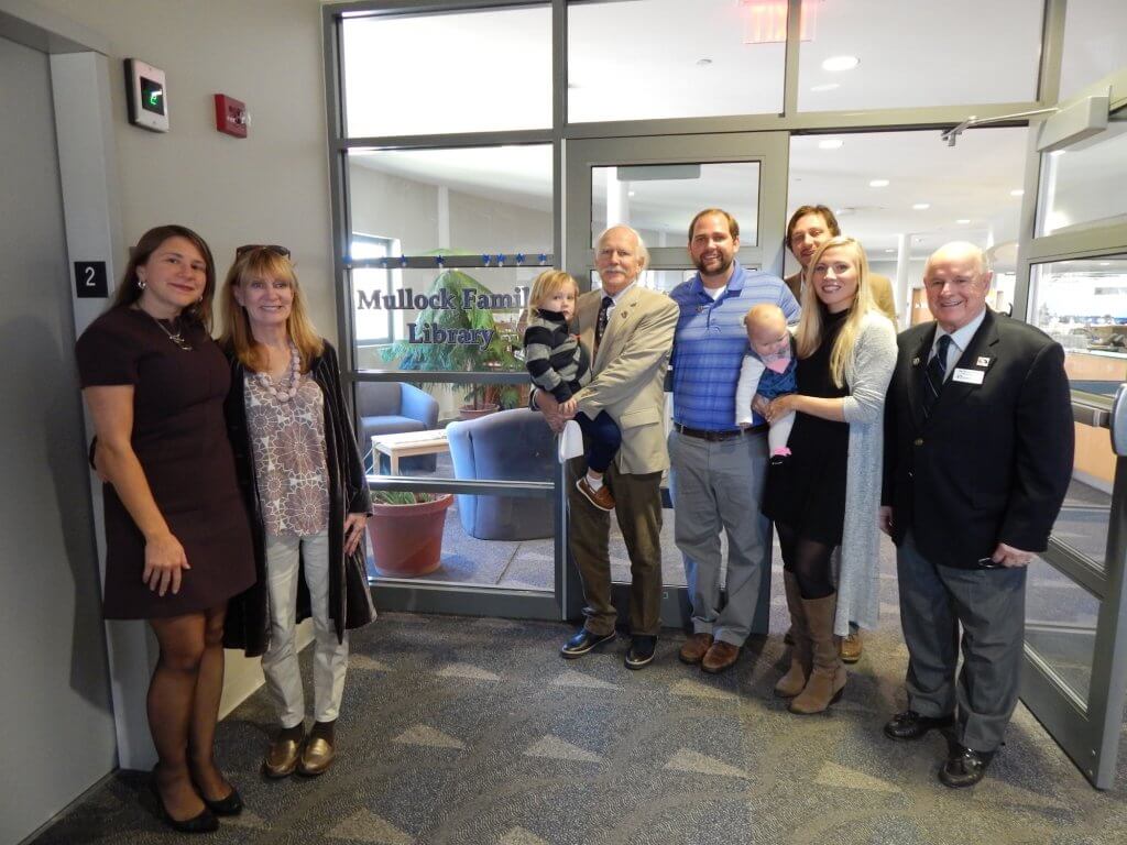 Attending a dedication ceremony of the Mullock Family Library at Atlantic Cape’s Cape May County Campus are: (L to R) Cynthia Mullock