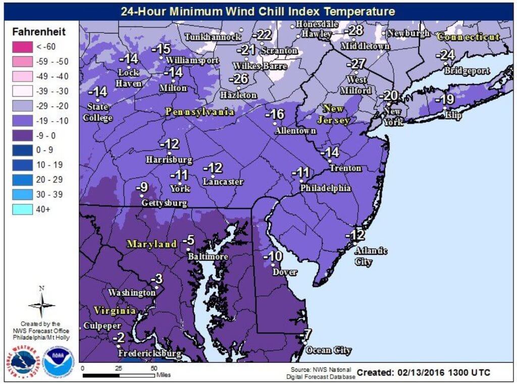 National Weather Service Issues Wind Chill