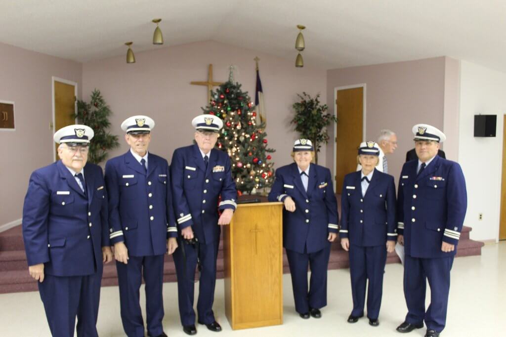 Members of sponsoring Coast Guard Auxiliary Flotilla 86.