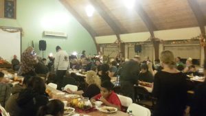 More than 250 guests dine on a traditional Thanksgiving dinner at Crest Community Church Nov. 21.