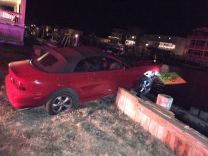 Car Hits Bulkhead