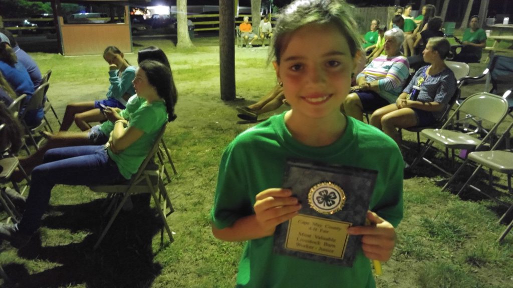 Alexa Anaya at the 4-H Fair 2015.