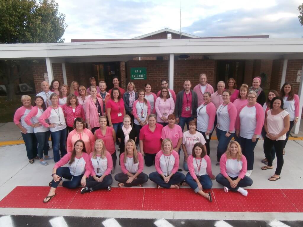 Maud Abrams School staff shows their support.