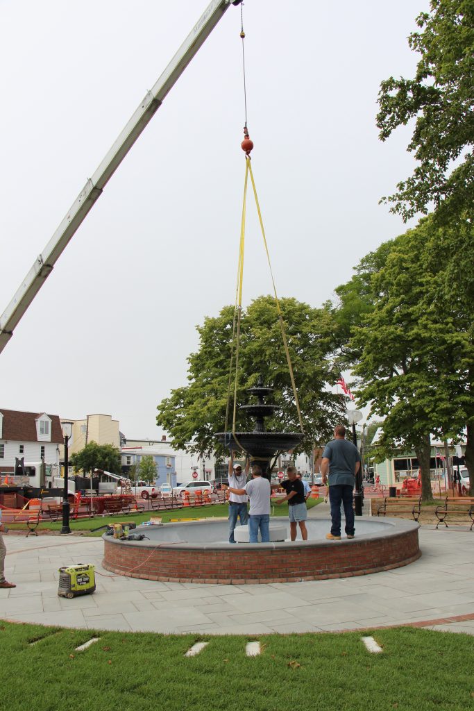 fountain installation at Rotary Park 1