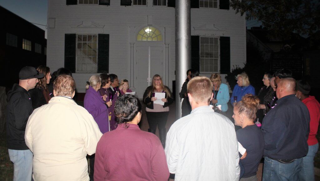 The community joins to spread awareness about domestic violence on Oct. 25 in front of the old Cape May County Courthouse on Route 9.