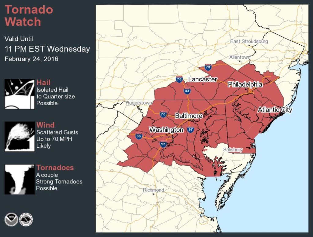 National Weather Service Issues Tornado Watch