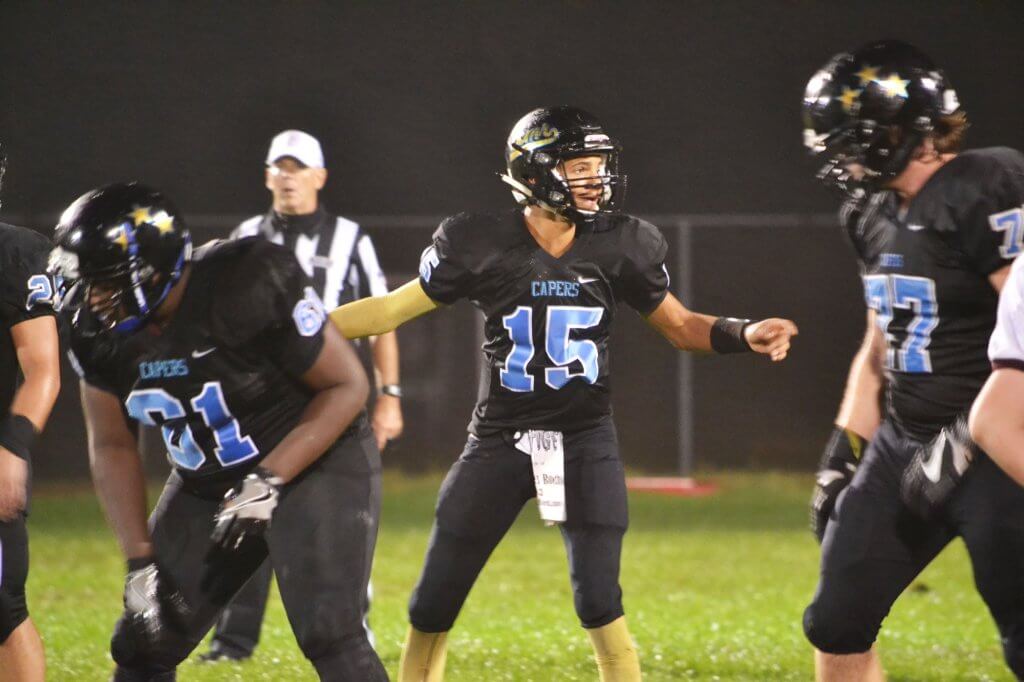 Lower Cape May Regional’s quarterback Brennan Ray in Sept. 30’s 21-0 win against Wildwood.