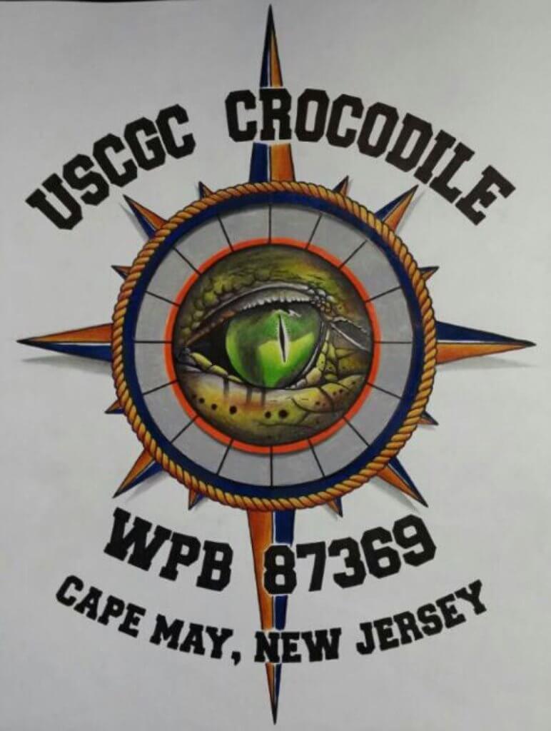 The logo for the U.S. Coast Guard Cutter Crocodile was designed by a North Cape May tattoo artist. It will be placed on the stern (rear) of the 87-foot patrol boat in coming weeks.