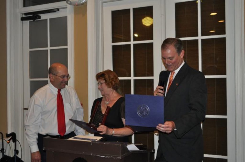 Dr. Kornberg and Pat Lang were overwhelmed with their honors