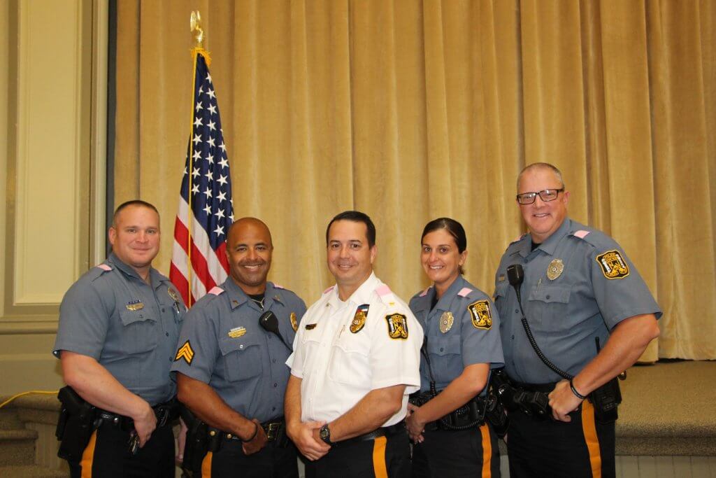 Left to right: Patrolman Kris Mazza