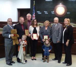 From Left to Right:  Freeholder Leonard Desiderio