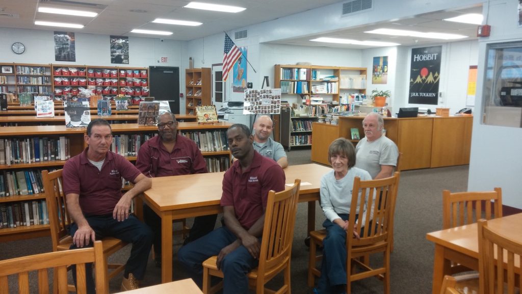 Part of the custodial team at the Wildwood schools includes from left: Calvin Hayward