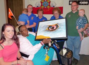 Patriotic Artwork Presented to VFW Commander