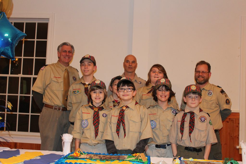 Eight Cubs Cross Bridge to Boy Scouts