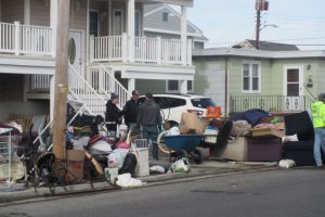 Clean-up in North Wildwood begins. Many homes and businesses were hit hard with feet of water in their garages