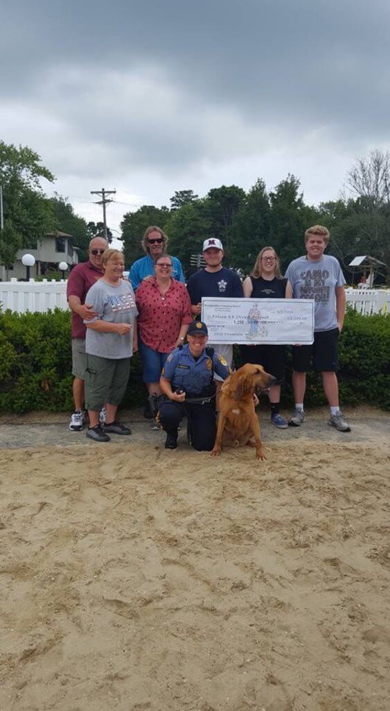 K-9 check donation