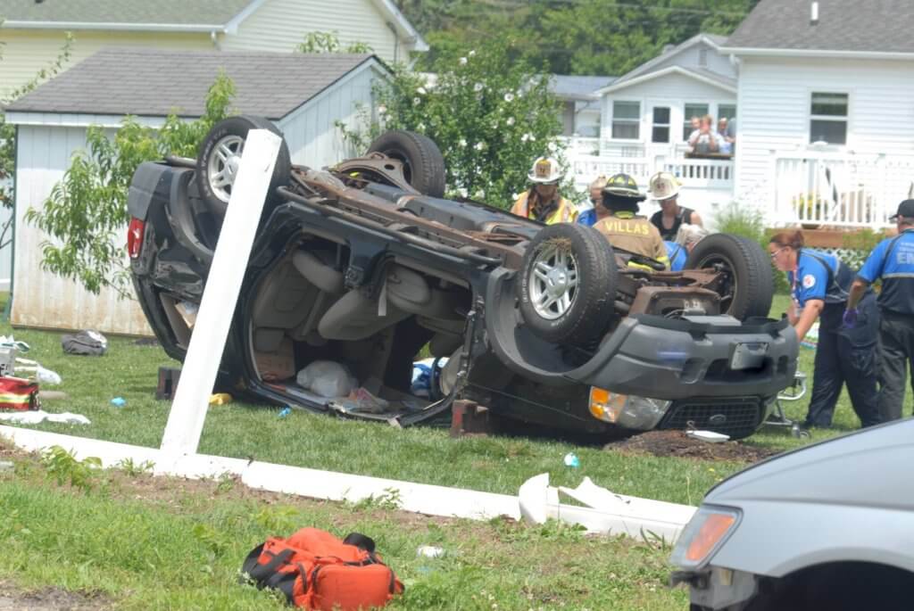 One Hurt in Rollover Crash