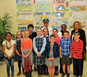 Winners of the 24th Annual My County Poster Contest:  (front from left) – Liliana Pelaez