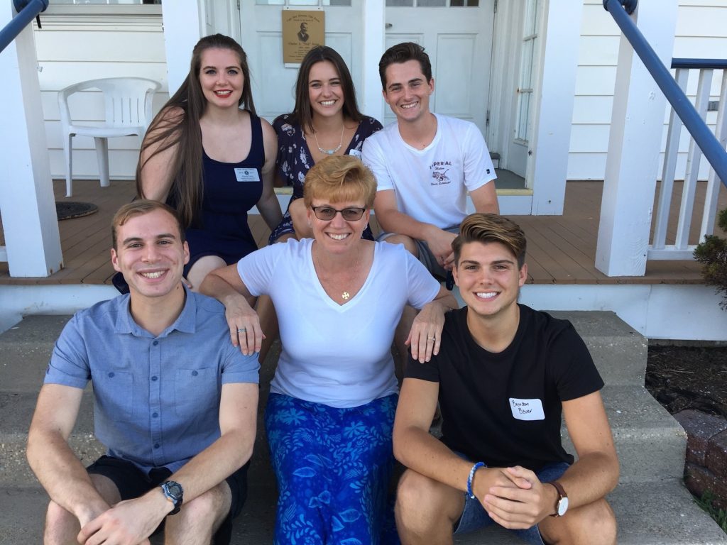 Kiwanians and Key Club members honored Sandi Eakin Aug. 17 for her service as a faculty advisor to the club. Among those in attendance: Bottom from left: Chris Addonizio