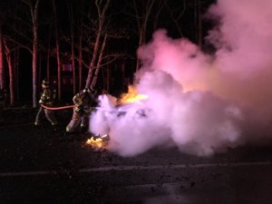 Pair Flees Fiery Crash