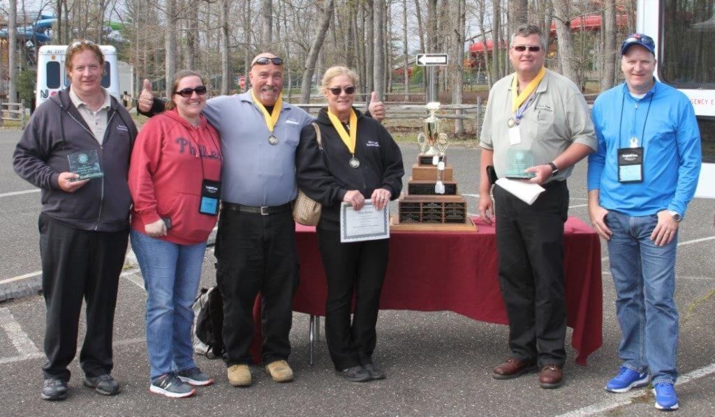 Left to Right: John Ianneillo - First Time Participant Award; Katie Hollenback - Assistant Director; Brian Fitzpatrick - 1st Place; Diane Hufana - 2nd Place; Gene Glembocki - 3rd Place and Rookie of the Year; Dan Mulraney - Executive Director.