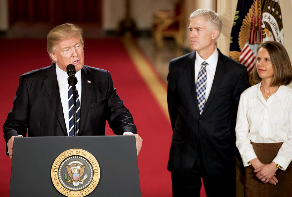 President Donald Trump nominates Neil Gorsuch